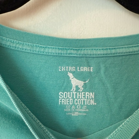 Southern Fried Cotton Blue Short Sleeve Tee - Picture 4 of 4